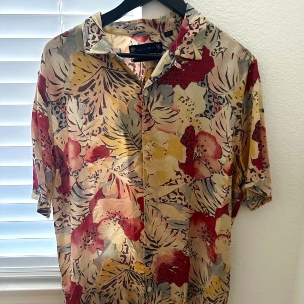 Allsaints Camp Collar Hawaiin Shirt